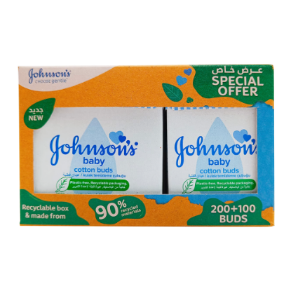 Picture of JOHNSON COTTON BUDS (200'S+100'S) FREE